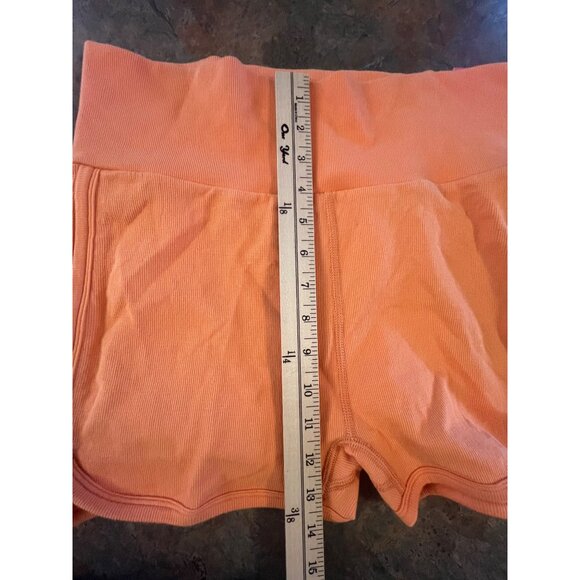 Womens Seamless‎ Shortie Light Orange Cotton Spandex Shorts XL By DSG - Picture 4 of 9